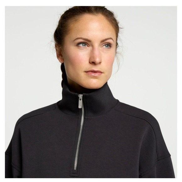 New CALIA by Carrie Underwood Soft Scuba 1/4 Zip Pullover Black Womens Size XS - Picture 3 of 9